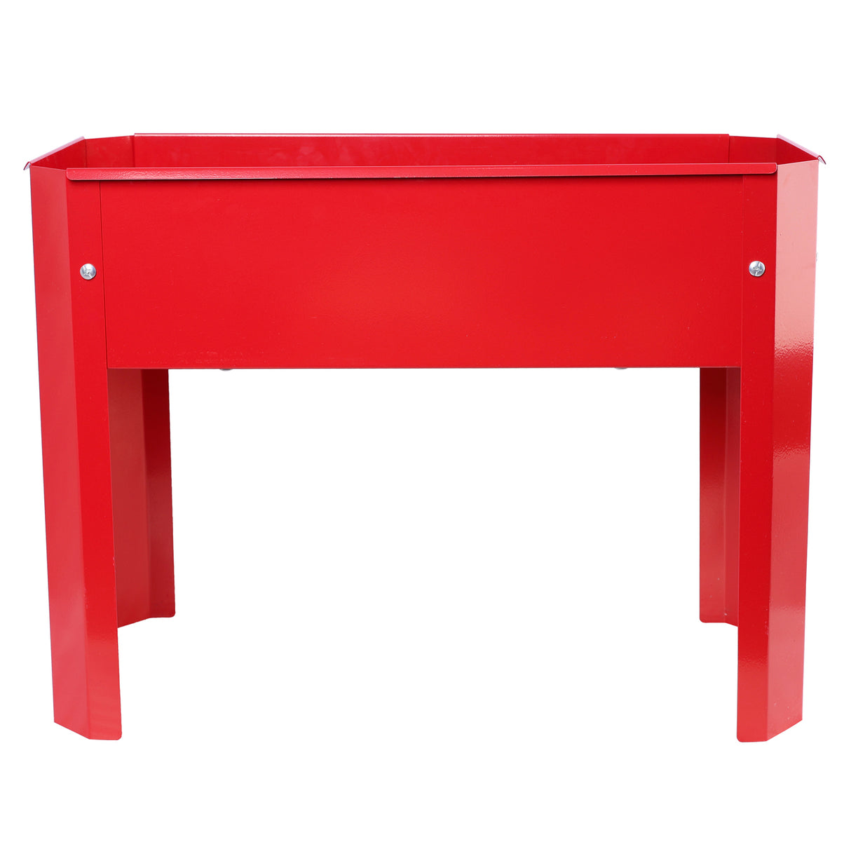 Mini Elevated garden bed, metal elevated outdoor flowerpot box, suitable for backyard and terrace, large flowerpot Red + Steel - V.I.P Digital Presence