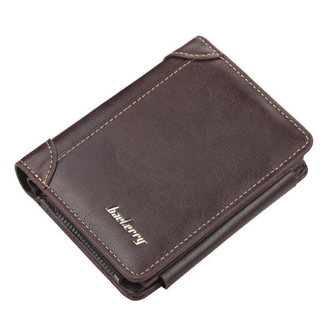 Wallet Men's Short Multi Card Position Three Fold Zipper Zero Wallet Fashion Thin Card Bag Men - V.I.P Digital Presence