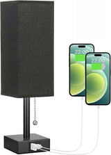 Linen 90 square desk lamp zipper switch three color temperature variable light A+C USB charging - V.I.P Digital Presence
