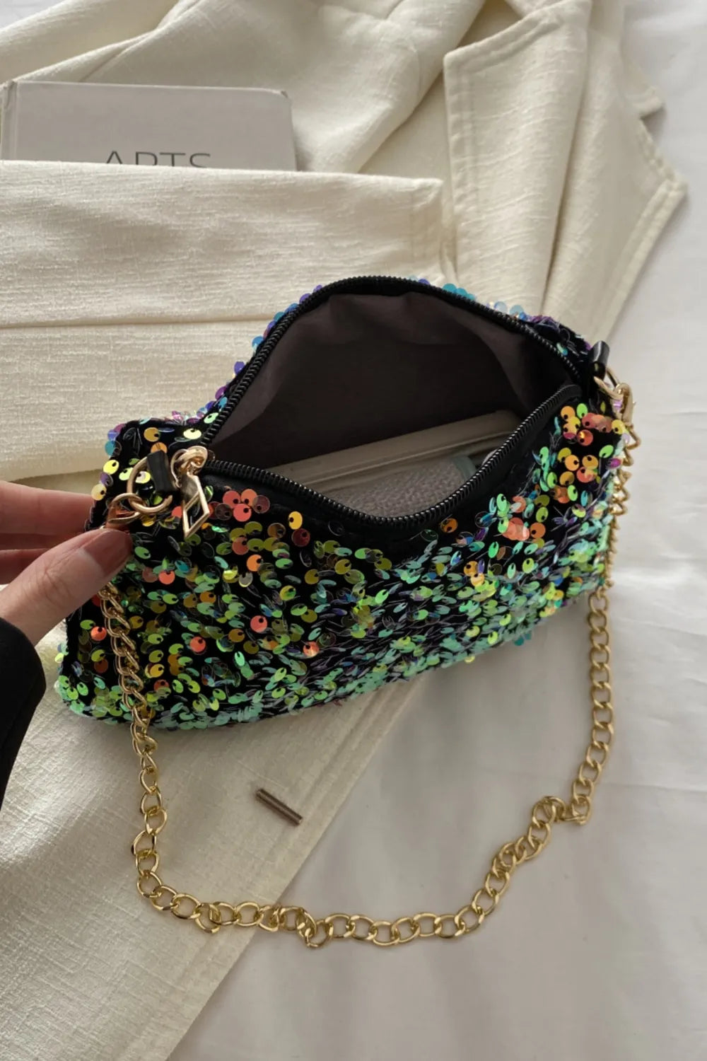 Sequin Removable Strap Shoulder Bag - V.I.P Digital Presence