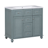 36 inch modern mirror cabinet with adjustable shelves, 2 soft closing doors, and 6 drawer storage cabinet door organizers - V.I.P Digital Presence