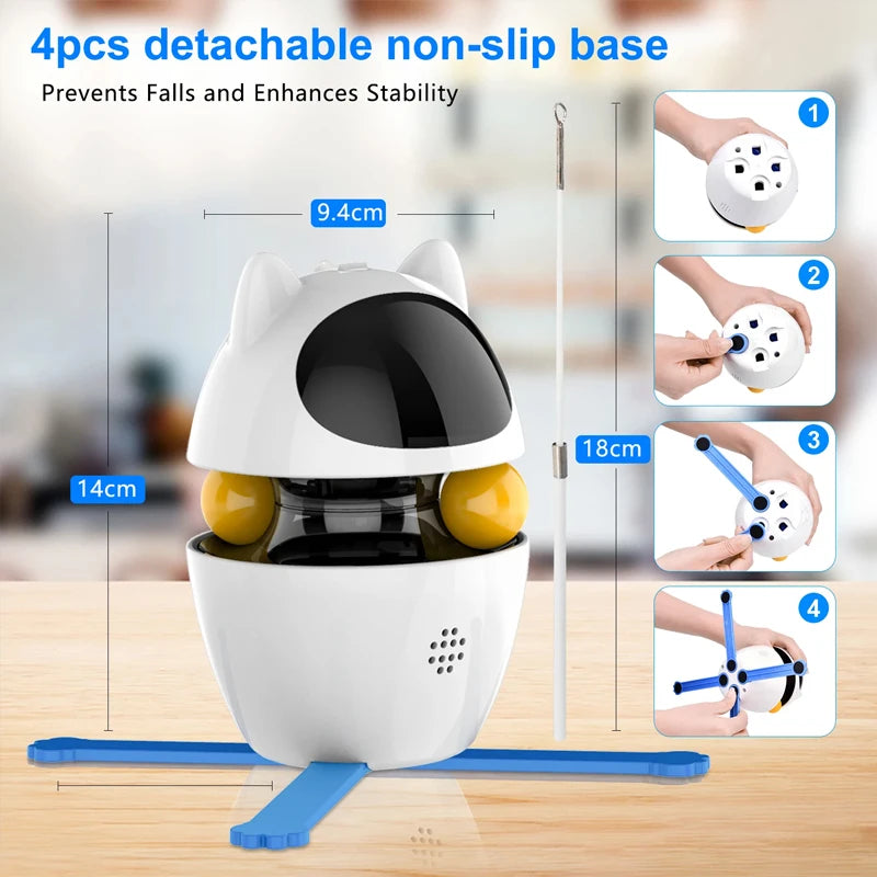 Chasing Exercising Laser Toy USB Rechargeable 4-in-1 Cat Toys Indoor Electric Interactive Toys with Ball  Pet cat Teasing cats - V.I.P Digital Presence