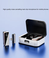 S18 wireless lavalier microphone charging compartment noise reduction reverberation digital display little bee live microphone - V.I.P Digital Presence