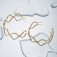 Stainless Steel Wave Shape C-Hoop Earrings - V.I.P Digital Presence