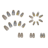 Transparent Gray Manicure Niche High-End Square Drill Wearing Nails Fake Nails Removable Nail Stickers Nail Stickers Finished Nails - V.I.P Digital Presence