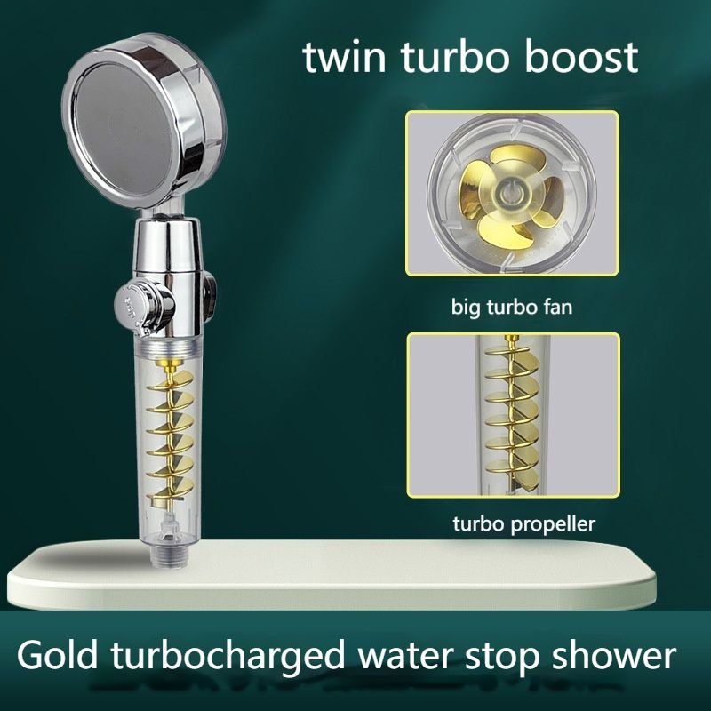 Supercharged Shower Water Purification Filtration Bathroom Shower Head Hand Held Shower Shower Head Double Large Turbo Cyclone - V.I.P Digital Presence