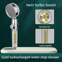 Supercharged Shower Water Purification Filtration Bathroom Shower Head Hand Held Shower Shower Head Double Large Turbo Cyclone - V.I.P Digital Presence