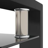 Rectangle Black Glass Coffee Table  Clear Coffee Table Modern Side Center Tables for Living Room Living Room Furniture - V.I.P Digital Presence