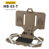 Chaleco de guerra con montaje MOLLE para colgar en el pecho, universal, portaplacas para teléfono móvil, tablero de navegación plegable