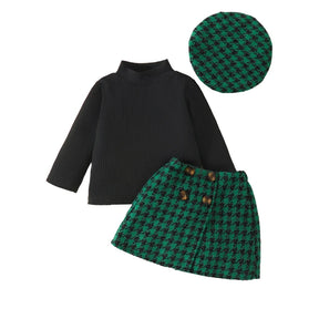 ma&baby 6M-3Y Christmas Newborn Infant Toddler Baby Girl Clothes Sets Knit Long Sleeve Tops Plaid Skirts Hat Xmas Outfits D05 - V.I.P Digital Presence