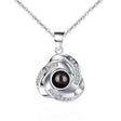 100 languages, I love you. Projection necklace, simple and fashionable, spiral pendant, collarbone chain - V.I.P Digital Presence