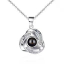 100 languages, I love you. Projection necklace, simple and fashionable, spiral pendant, collarbone chain - V.I.P Digital Presence