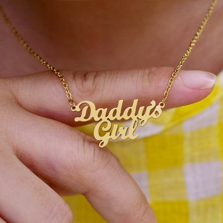 Daddy's Girl Necklace Parent's Daughter Family Member Collarbone Chain Father's Day Gift - V.I.P Digital Presence