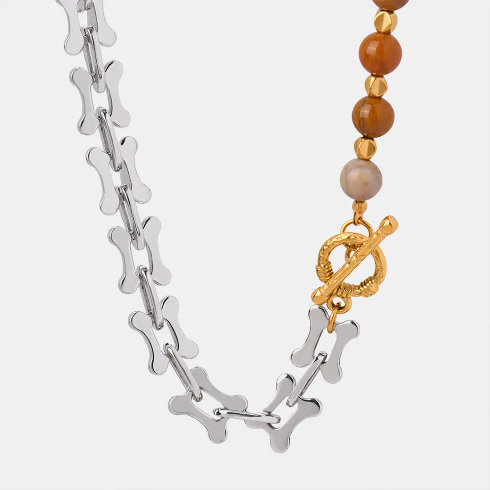 Titanium Steel Egg Yolk Stone Necklace - V.I.P Digital Presence