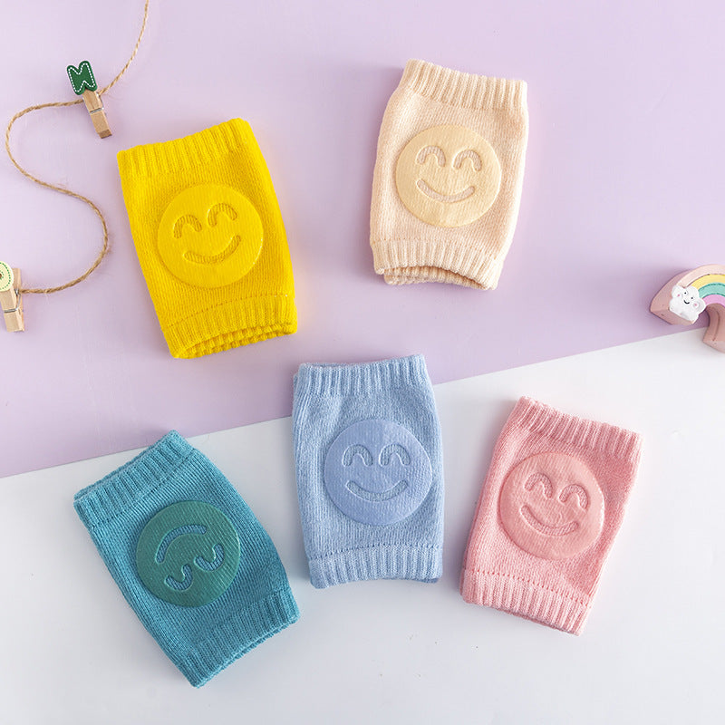 Woolen loop baby socks, elbow protection, walking and crawling, knee protection, baby and child knee protection, smiling face knee protection - V.I.P Digital Presence