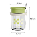 Glass oatmeal breakfast cup home milk cup with spoon bowl water cup with coffee cup - V.I.P Digital Presence