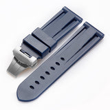 Panerai sea rubber watch strap original butterfly buckle folding buckle waterproof rubber silicone strap men's 22 24mm - V.I.P Digital Presence