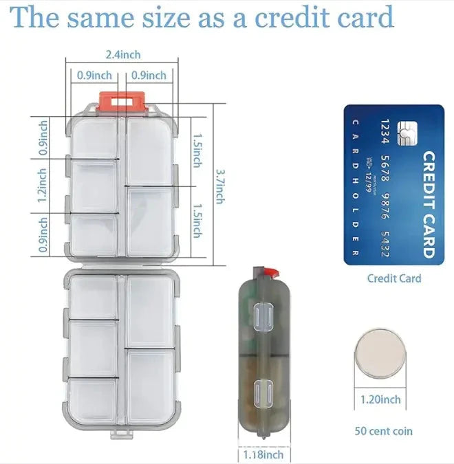 10 Grids Pill Organize Storage - V.I.P Digital Presence