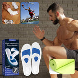 Plantillas HOUKEA Ultra Performance Boost: plantillas elásticas suaves y cómodas para deportes al aire libre, running, resistentes al desgaste y antideslizantes.