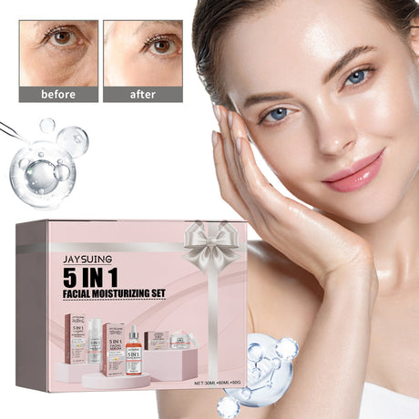 Jaysuing 5-in-1 facial moisturizing set Hydrating, moisturizing, deep moisturizing, whitening, brightening and firming skin - V.I.P Digital Presence
