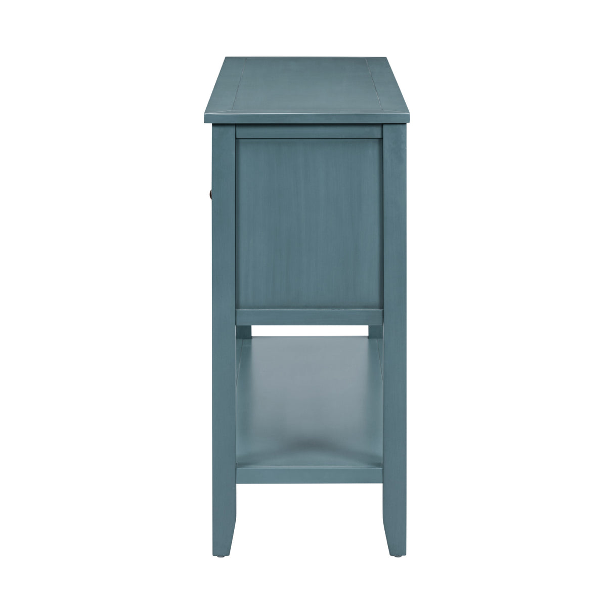 REXM Cambridge Series Spacious Storage Retro Console Desk with Four Small Drawers and Bottom Shelf - V.I.P Digital Presence