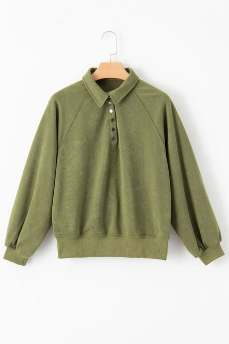 Half Snap Long Sleeve Sweatshirt - V.I.P Digital Presence