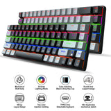 New 68 key RGB luminous esports game with blue and red axis mechanical keyboard laptop MAC 60% - V.I.P Digital Presence