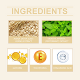 Crema facial hidratante de avena, loción hidratante de nutrición profunda para el cuidado suave de la piel.
