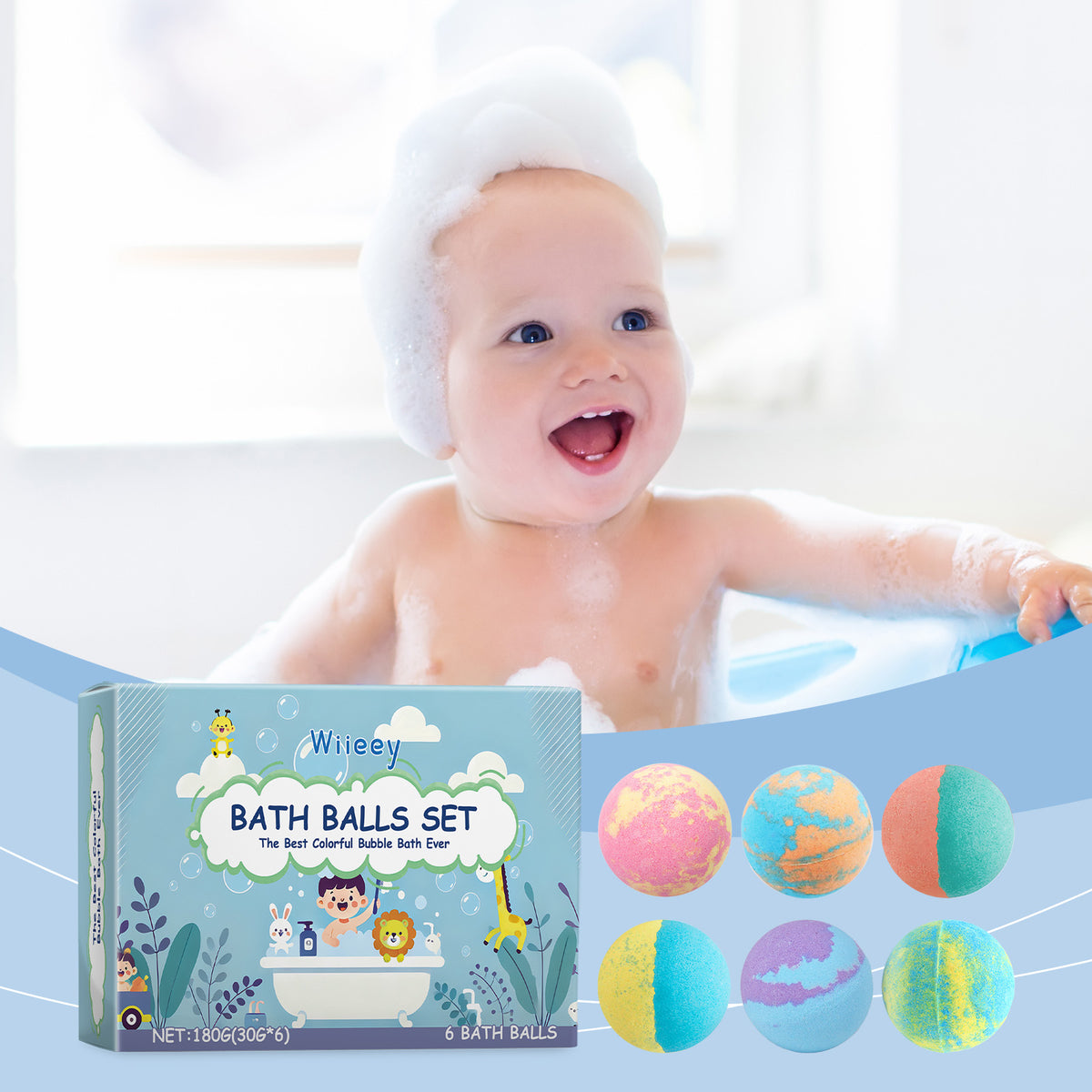 Bola de baño para niños Baño para niños Hidrata Burbuja Fragancia Plantas Fragancia Limpia la piel