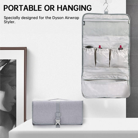 Large - capacity dustproof travel bag for Dyson Pre - Styling Dryer, fits curling barrels. - V.I.P Digital Presence