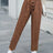 Decorative Button High Waist Pants - V.I.P Digital Presence