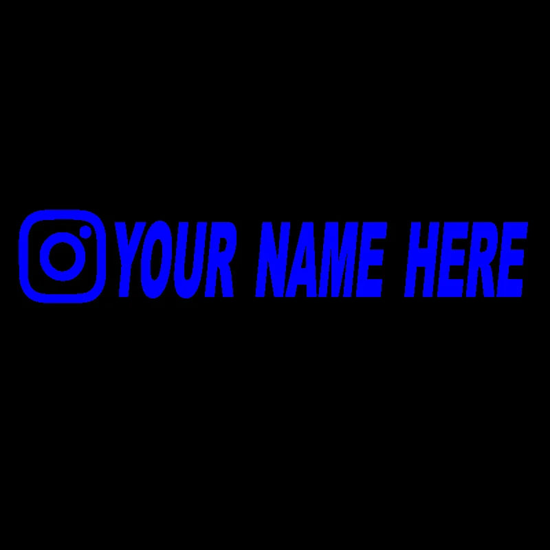 Custom username car stickers personalized Instagram motorcycle vinyl stickers - V.I.P Digital Presence