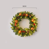 Christmas wreath rattan 30/40/50/60cm Christmas decoration wreath door hanging scene - V.I.P Digital Presence