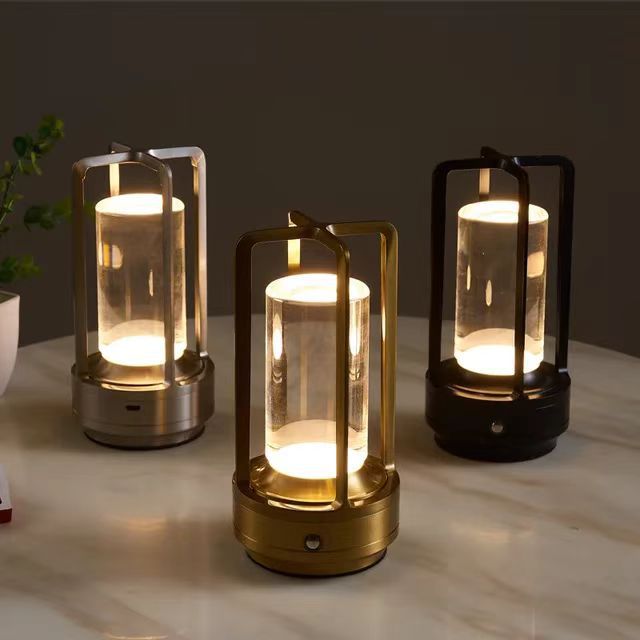 Gold black silver cross shaped desk lamp button touch US charging decorative desk lamp - V.I.P Digital Presence