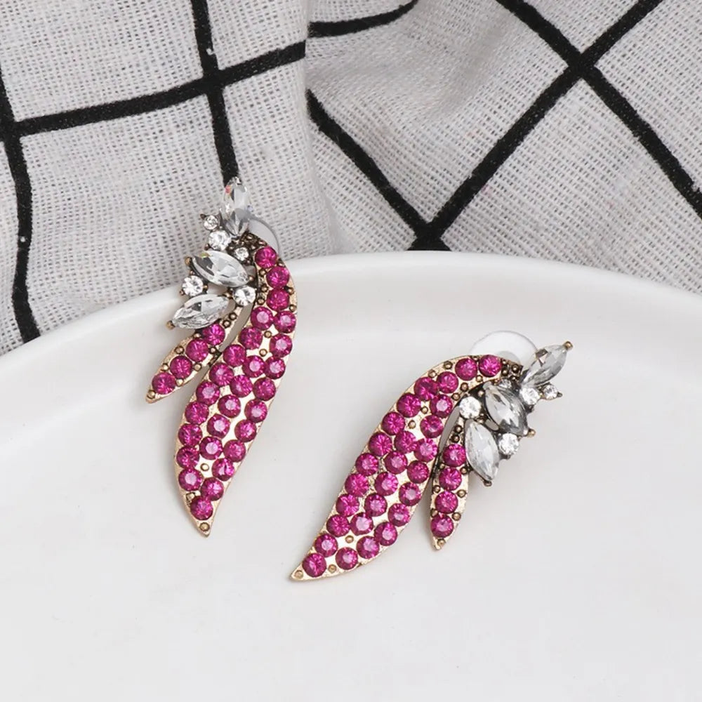 Alloy Glass Stone Stud Earrings - V.I.P Digital Presence