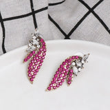 Alloy Glass Stone Stud Earrings - V.I.P Digital Presence