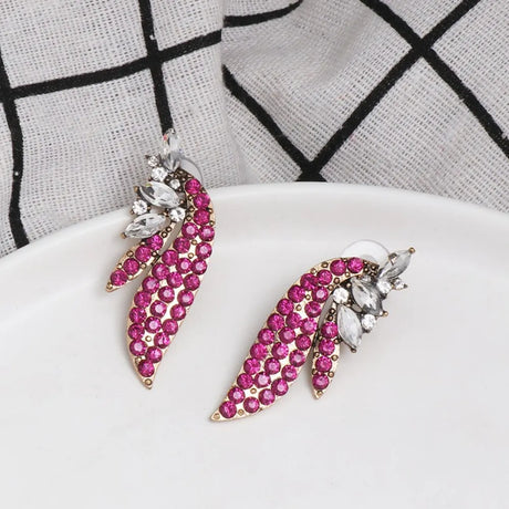 Alloy Glass Stone Stud Earrings - V.I.P Digital Presence