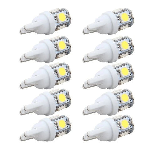 10PCS Led Car DC 12v Lampada Light T10 5050 Super White 194 168 w5w T10 Led Parking Bulb Auto Wedge Clearance Lamp - V.I.P Digital Presence