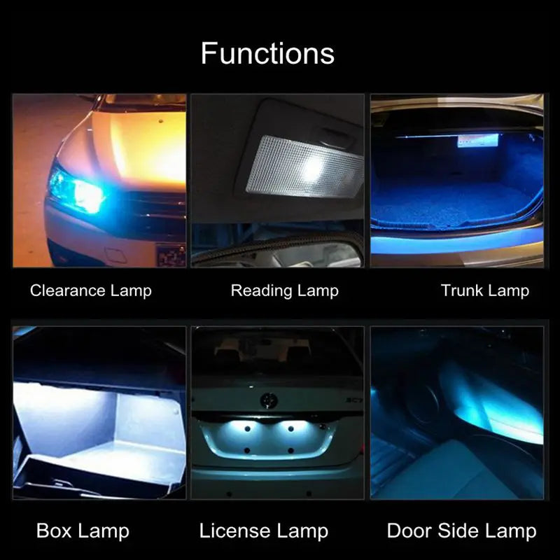 10PCS Led Car DC 12v Lampada Light T10 5050 Super White 194 168 w5w T10 Led Parking Bulb Auto Wedge Clearance Lamp - V.I.P Digital Presence