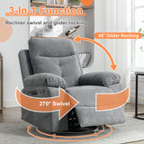 270 degree rotating electric recliner speaker with LED light, USB+C charging port, extendable foot pedal, adjustable backrest - V.I.P Digital Presence