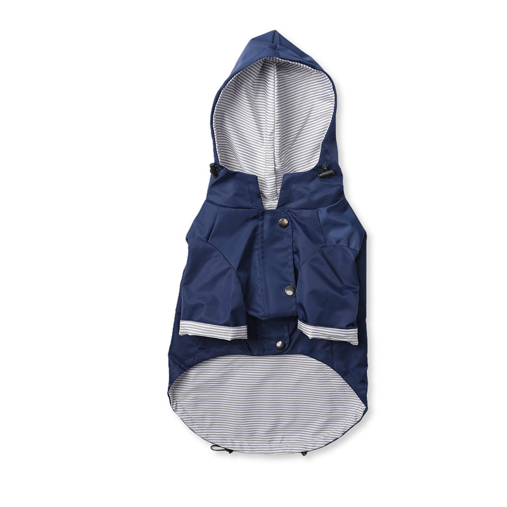 Windproof and rainproof British retro thick dog raincoat dog pet submachine jacket - V.I.P Digital Presence