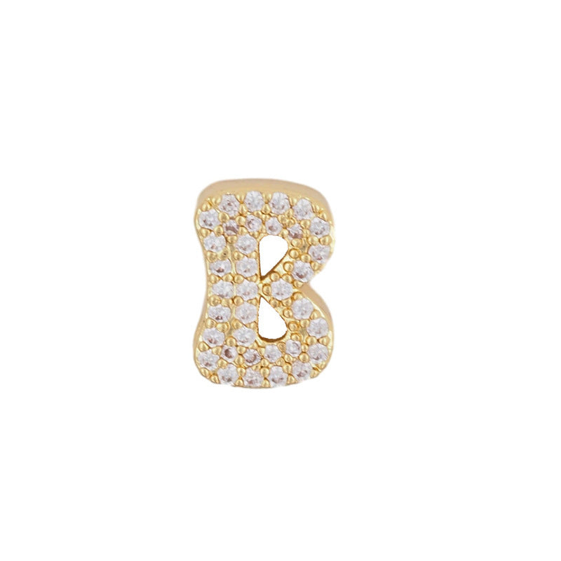 Fashion English 26 letter single pendant gold DIY bracelet necklace accessories - V.I.P Digital Presence