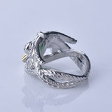 Plated with s925 Silver Mighty Ring, Aragon Ring, Barakh Ring, European and American Ins Two tone Ring - V.I.P Digital Presence