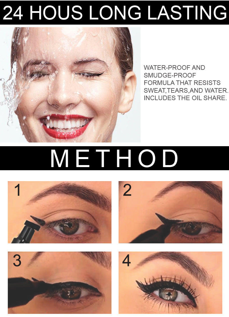 Seal Eyeliner Liquid Pen Quick-Drying Non Smudge Waterproof Eyeliner Double-Ended Eyeliner Beauty Makeup - V.I.P Digital Presence