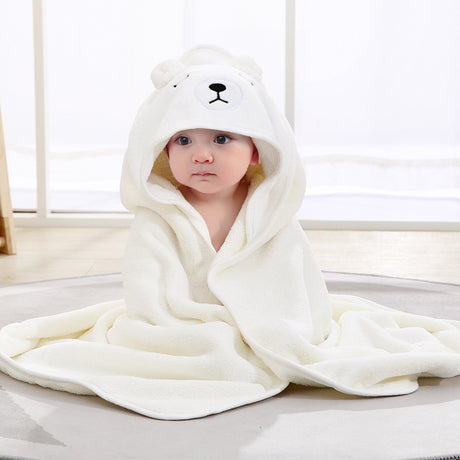 New Spring And Autumn Baby Swaddle Towel Cute Cartoon Hug Quilt Coral Fleece Hooded Bath Towel - V.I.P Digital Presence
