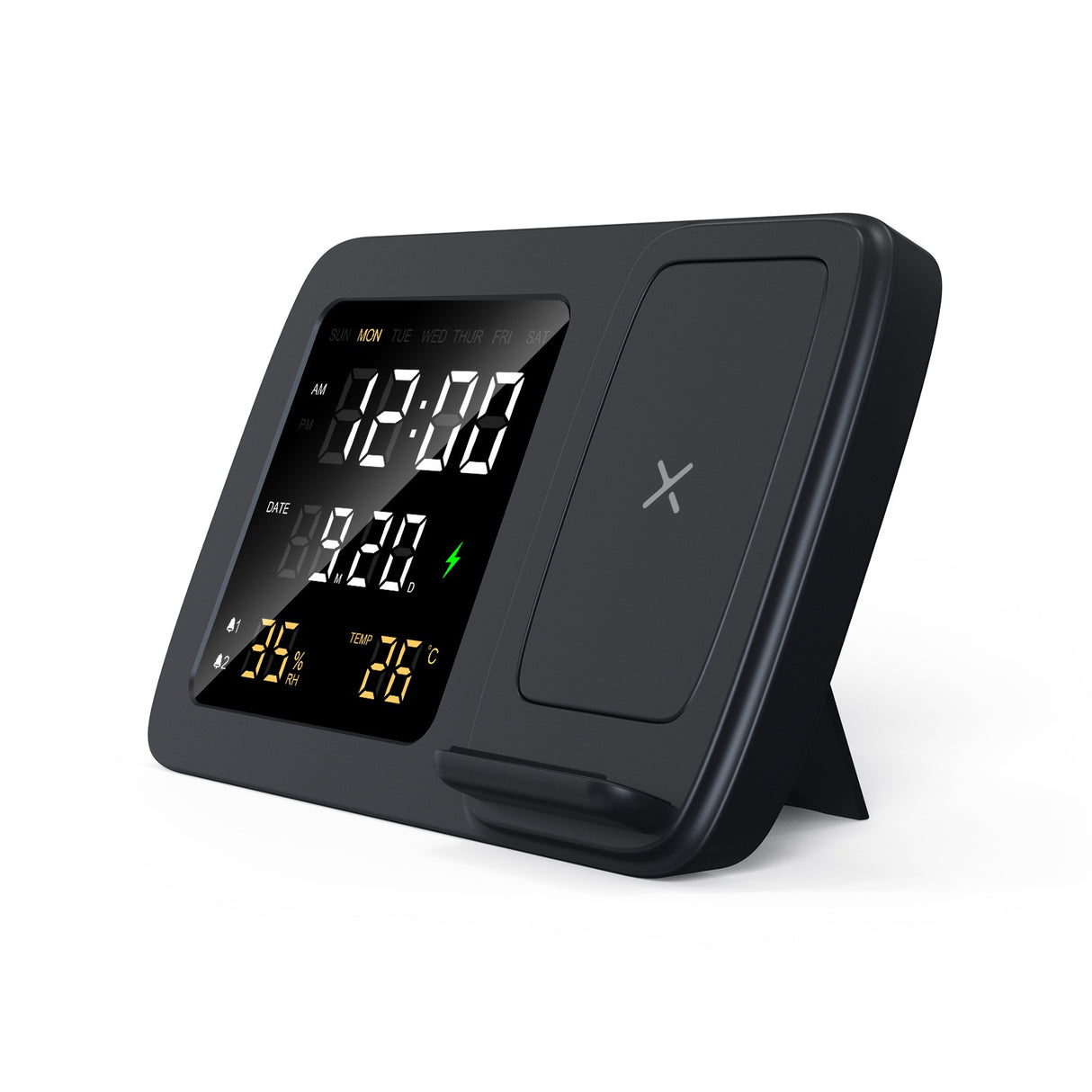 Digital clock wireless charging 15W intelligent three in one alarm clock wireless charging calendar desktop charging - V.I.P Digital Presence