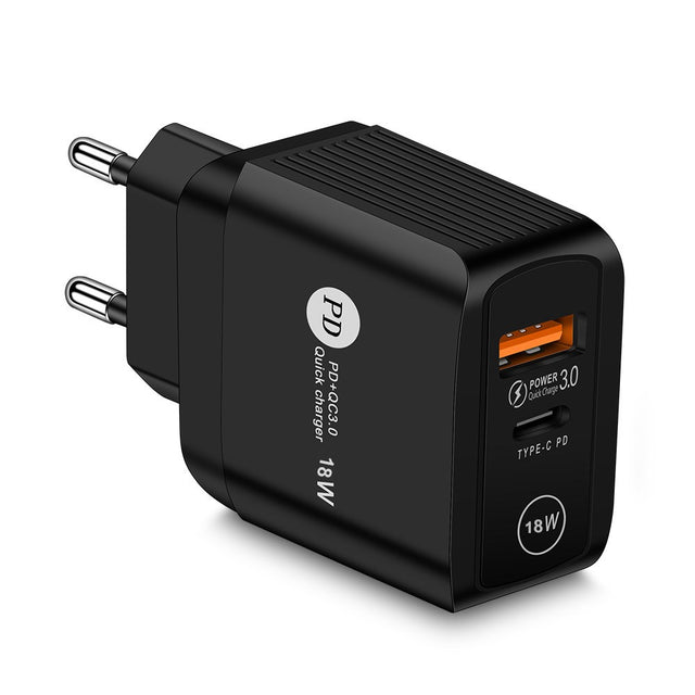 18W PD+QC3.0 fast charging charger with Type-c QC3.0 fast charging head - V.I.P Digital Presence