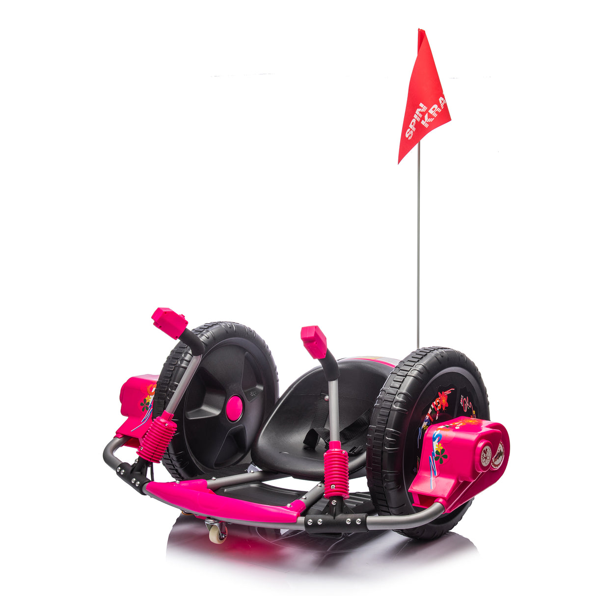 12V Kids Ride On Electric Toy,2WD,16'' exaggerated wheel,Dual handle control for 360 degree flexible steering and rotation - V.I.P Digital Presence