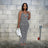 Belted Short Top with Slim Pencil Skirt Two-Piece Set in Jacquard Stripe - V.I.P Digital Presence