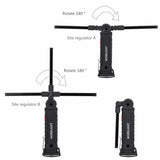 Foldable Flexible Hand Torch Work Light Magnetic Inspection Lamp COB LED Flashlight  Built in Battery USB Charging Port